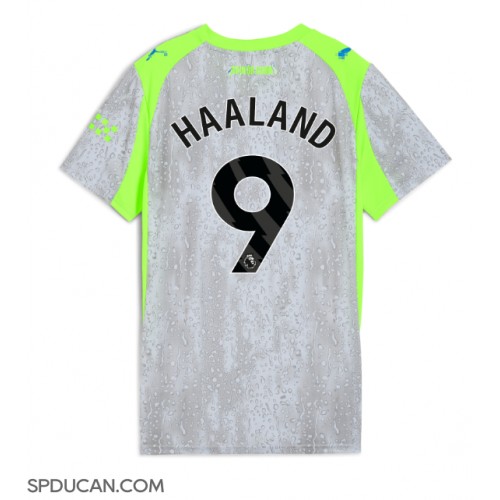 Zenski Nogometni Dres Manchester City Erling Haaland #9 Rezervni 2025-26 Kratak Rukav